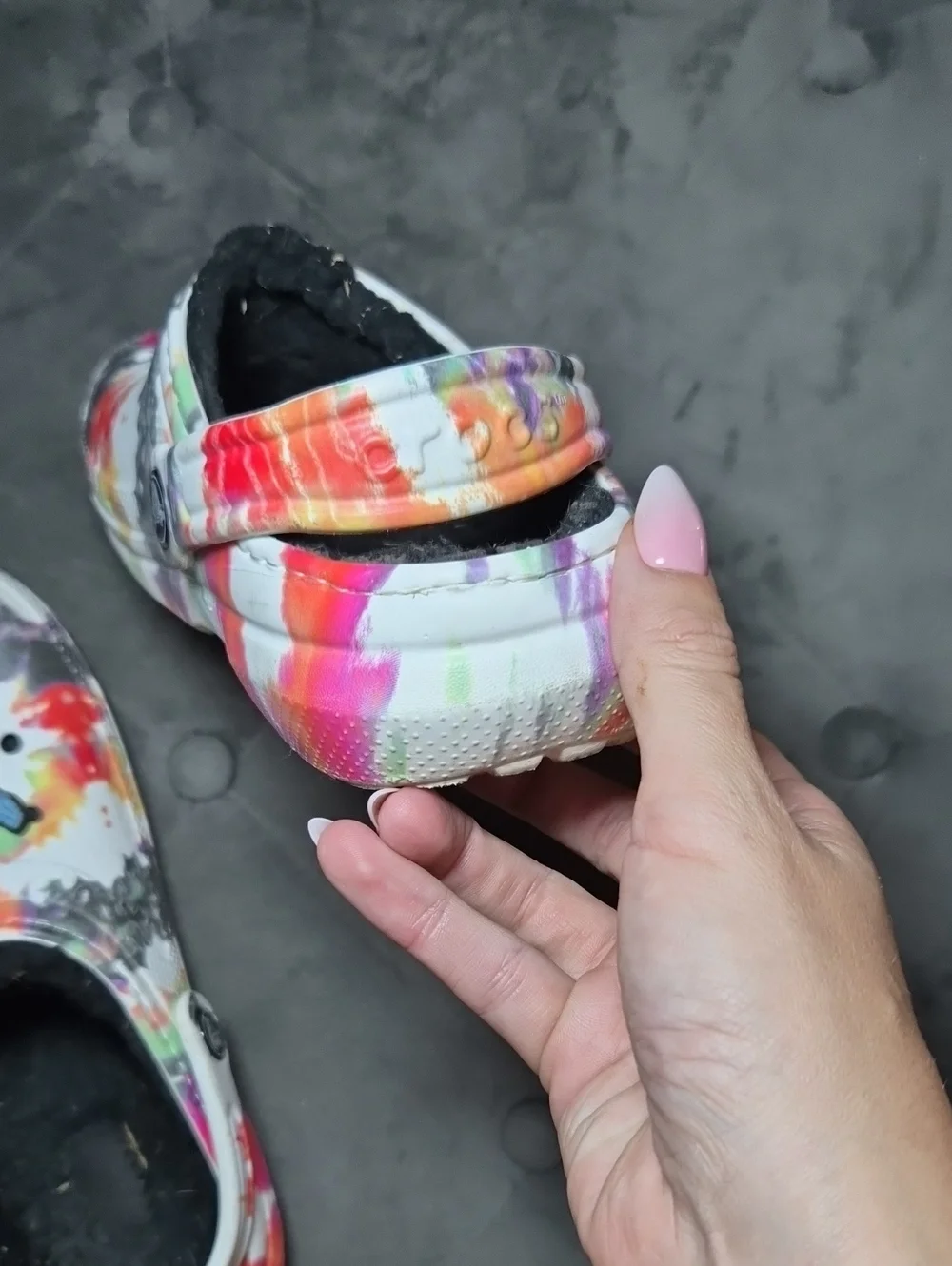 Kids Tie-Dye Clog Sandals - White Multicolor J 3